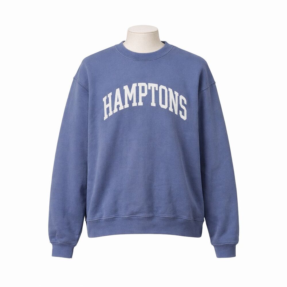 Madhappy Hamptons Sweatshirt Unisex Small Blue Limited Edition Spellout Made USA
